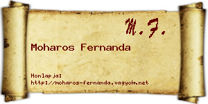 Moharos Fernanda névjegykártya